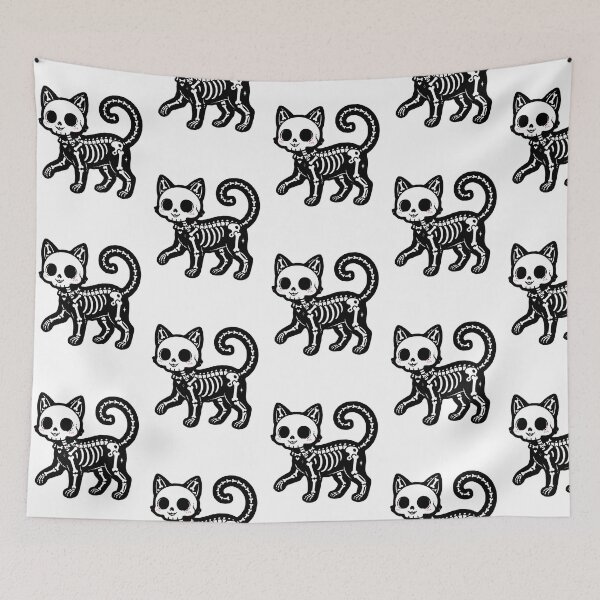 Item preview, Cute Skeleton Cat - Adorable Skull Cat Halloween Kawaii designed and sold by AstronautMerch.