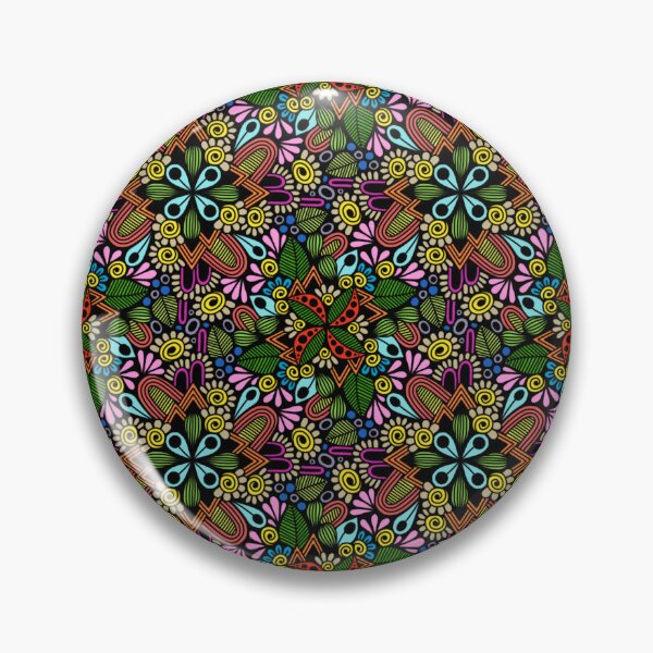 Item preview, 70s Retro Floral Kaleidoscope Cosmic Pattern designed and sold by FioreDiCiliegio.