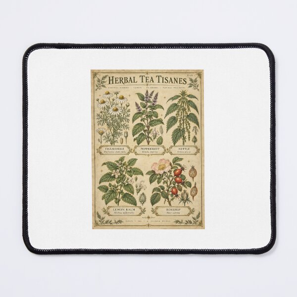 Item preview, Herbal Tea Chart Print | Vintage Botanical Kitchen Art | Tea Lover Gift designed and sold by Brackenlume Studio.