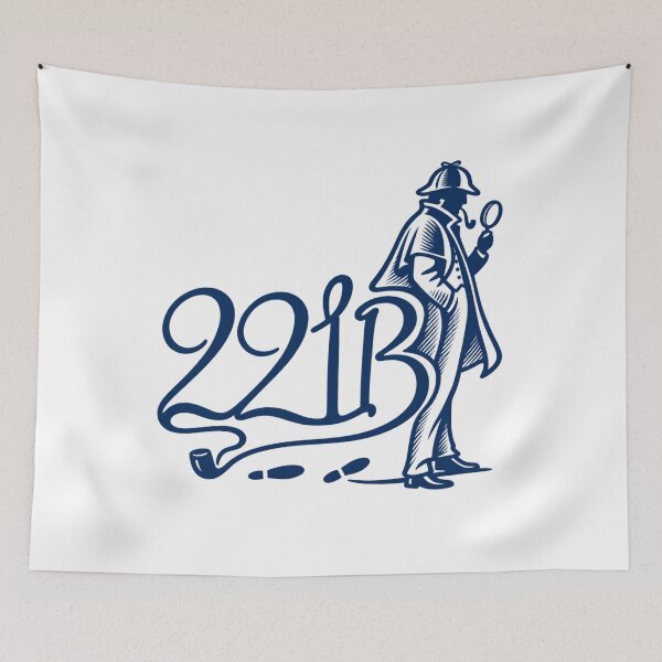 Item preview, Sherlock Holmes: Minimalist 221B Line Art designed and sold by Fenay Designs.