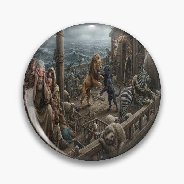 Item preview, Noah's Ark Chaos and Stormy Sea  Dark Fantasy Art designed and sold by AfresStudio.