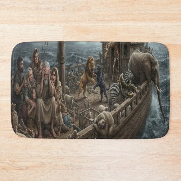 Item preview, Noah's Ark Chaos and Stormy Sea  Dark Fantasy Art designed and sold by AfresStudio.