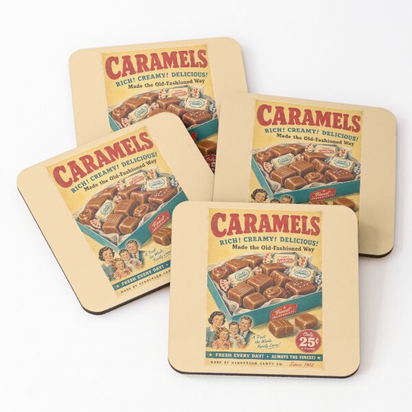 Item preview, Caramels Vintage Poster designed and sold by kawaiistudio.