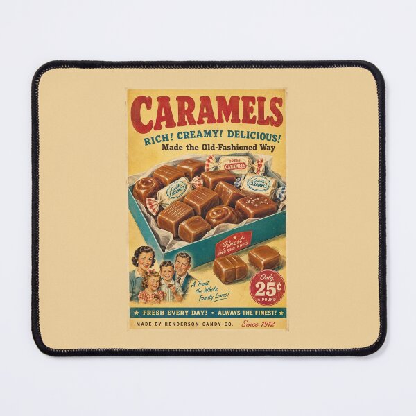 Item preview, Caramels Vintage Poster designed and sold by kawaiistudio.
