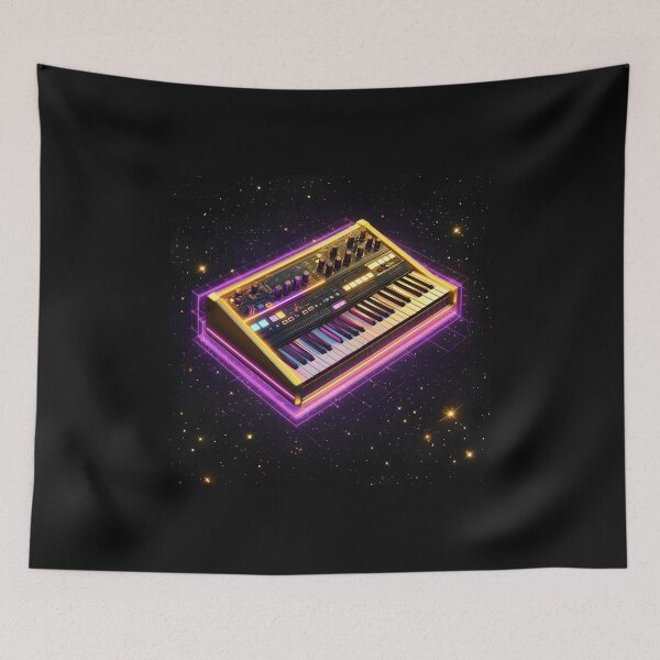 Item preview, Analog Synthesizer Neon, 3d Render, Rich Gold designed and sold by Checho30.