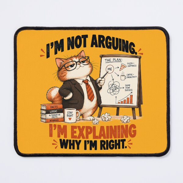 Item preview, I’m Not Arguing. I’m Explaining Why I’m Right. – Funny Cat designed and sold by Furflix.