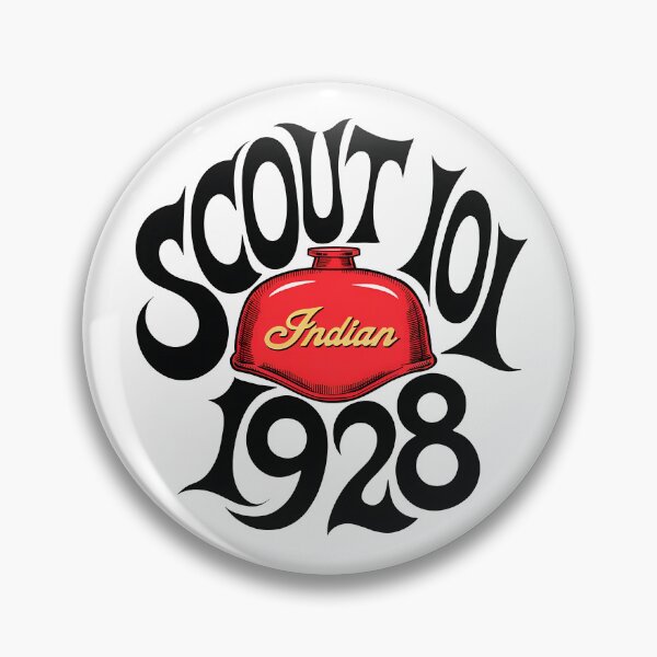 Item preview, 1928 Indian Scout 101 Groovy Psychedelic Vintage Motorcycle Emblem designed and sold by EdGraphy.