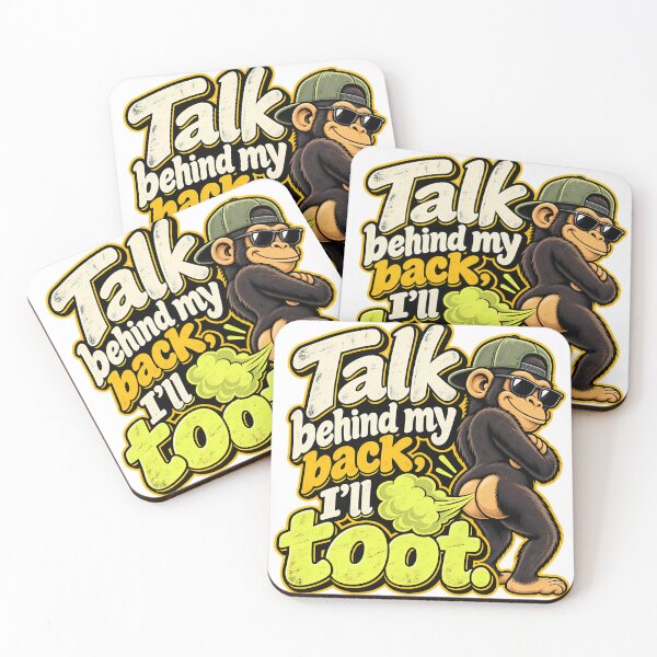Item preview, Funny Monkey Fart Joke Retro Graphic Tee designed and sold by DesignArtist.ia.