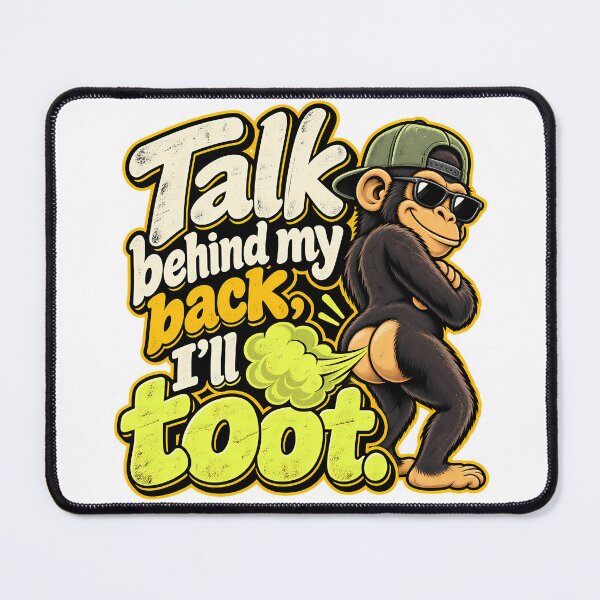 Item preview, Funny Monkey Fart Joke Retro Graphic Tee designed and sold by DesignArtist.ia.