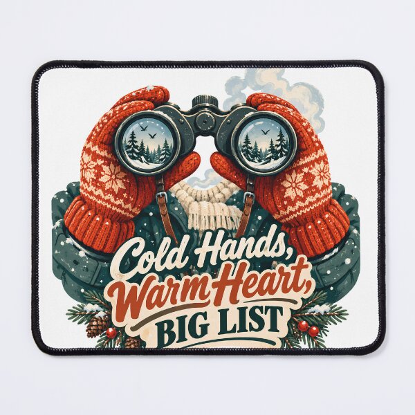 Item preview, Cold Hands Warm Heart Big List - Winter Birdwatching Binoculars designed and sold by Neurospicy Trolls.