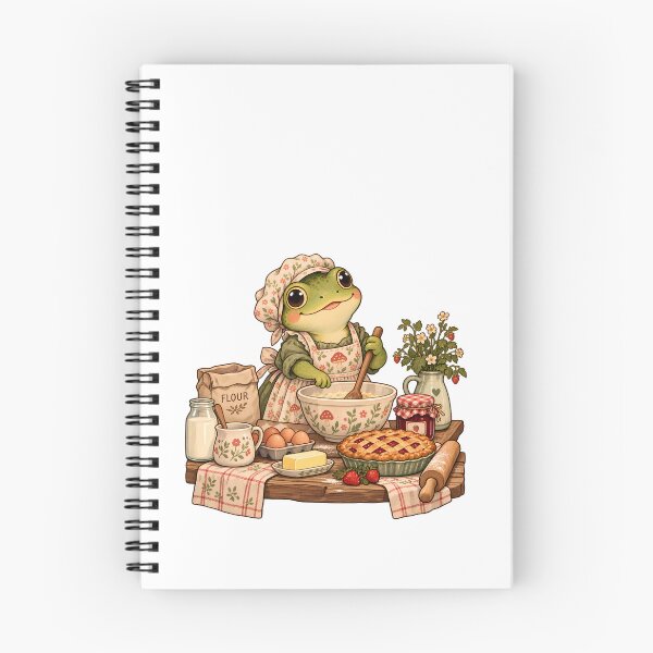 Item preview, Cozy Baking Frog in a Cottage Kitchen designed and sold by BLUEFOX05.