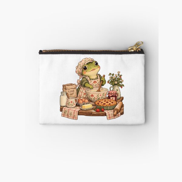 Item preview, Cozy Baking Frog in a Cottage Kitchen designed and sold by BLUEFOX05.
