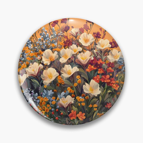 Item preview, Pressed Wildflower Meadow, 3d Render, Warm Orange designed and sold by Checho30.