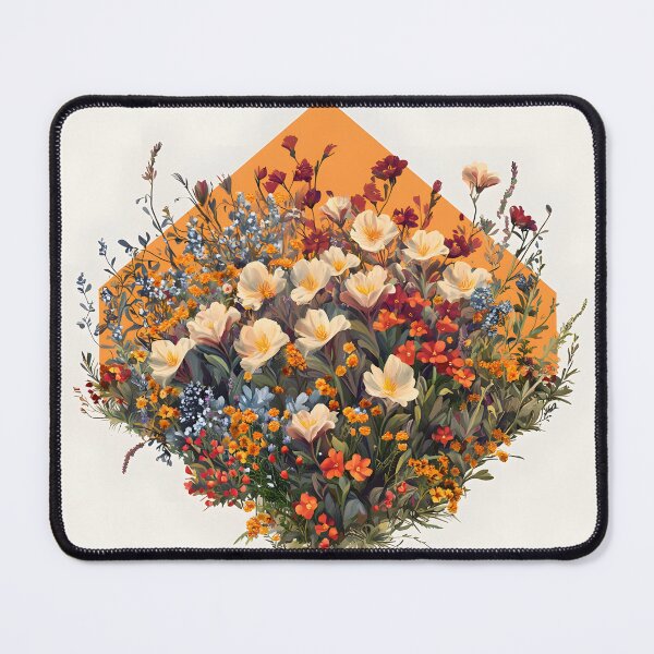 Item preview, Pressed Wildflower Meadow, 3d Render, Warm Orange designed and sold by Checho30.