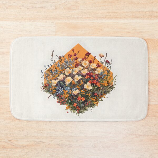 Item preview, Pressed Wildflower Meadow, 3d Render, Warm Orange designed and sold by Checho30.
