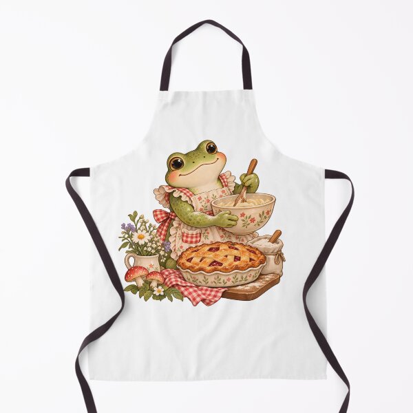 Item preview, Baking Frog Cottagecore Baker With Berry Pie designed and sold by BLUEFOX05.