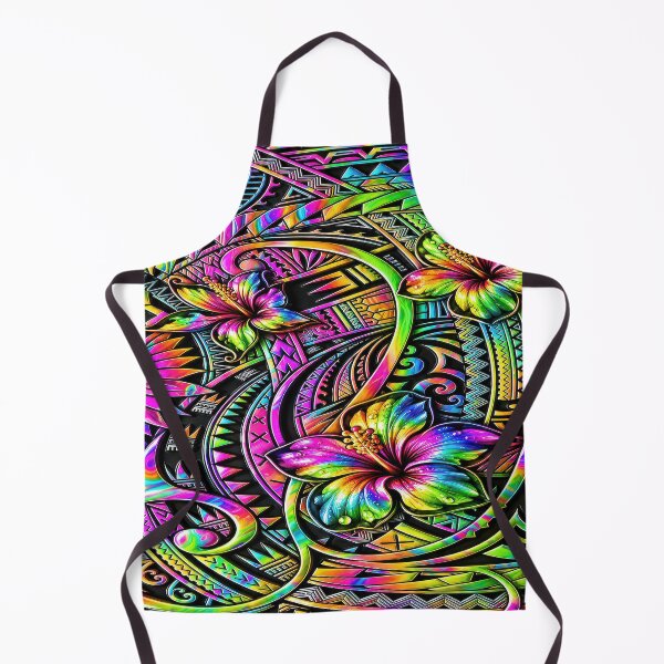 Item preview, Rainbow Polynesian Tribal Hibiscus – Colorful Tropical Island Pattern designed and sold by artistwill.