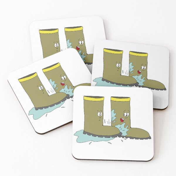 Item preview, Funny Rain Boots Cartoon | Cute Autumn Mud Splashing Meme designed and sold by MyxaART.