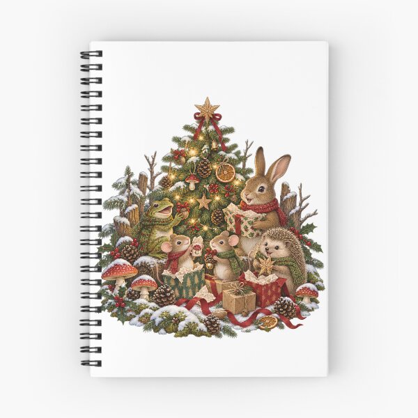 Item preview, Woodland Animals Christmas Tree Party - Cute Goblincore Cottagecore designed and sold by Neurospicy Trolls.