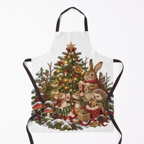 Item preview, Woodland Animals Christmas Tree Party - Cute Goblincore Cottagecore designed and sold by Neurospicy Trolls.