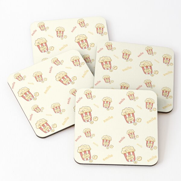 Item preview, Hand-Drawn Popcorn Seamless Vector Smile Pattern designed and sold by Porpor Artwork.