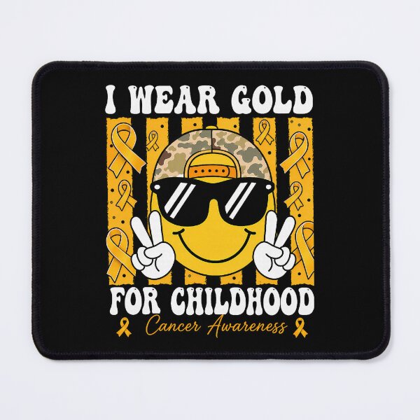 Item preview, I Wear Gold Childhood Cancer Awareness Warrior designed and sold by Glow-Paw-Studio.