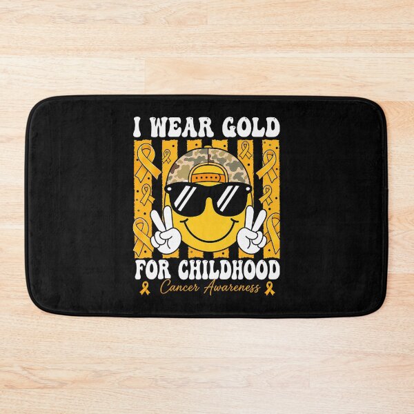 Item preview, I Wear Gold Childhood Cancer Awareness Warrior designed and sold by Glow-Paw-Studio.