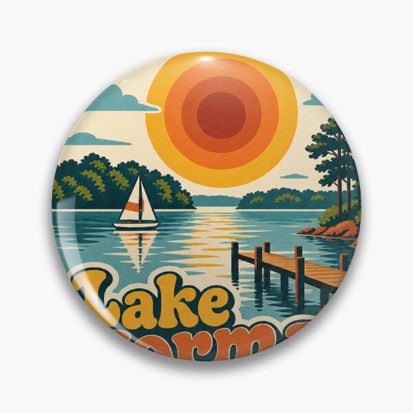 Item preview, Lake Norman North Carolina Travel Souvenir - Retro Illustration designed and sold by VisualArtsOasis.