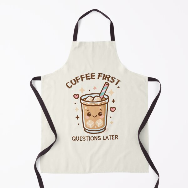 Item preview, Funny Coffee Quote | Coffee First Questions Later | Coffee Lover & Morning Humor designed and sold by stylishdzign.