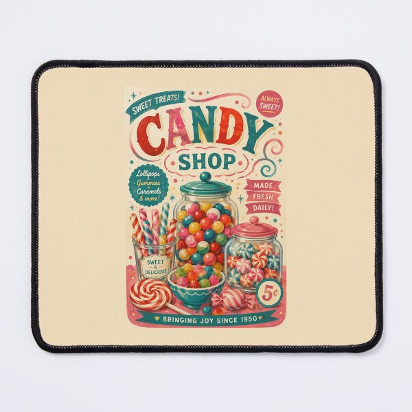 Item preview, Candy Shop Vintage Poster designed and sold by kawaiistudio.