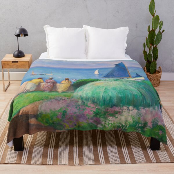 Item preview, The Blue Sail, Préfailles evocative Gilded Age Post-Impressionist coastal scene by French artist Henri Lebasque designed and sold by Jéanpaul  Ferro.