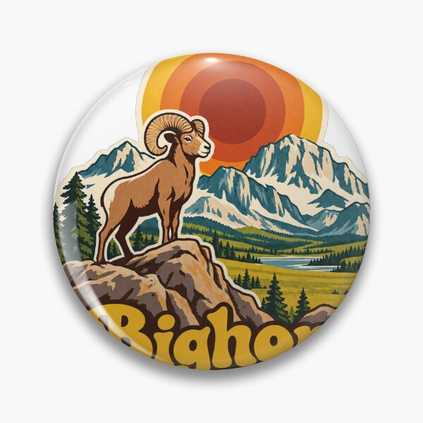 Item preview, Bighorn Mountains Wyoming Travel Souvenir - Retro Illustration designed and sold by VisualArtsOasis.