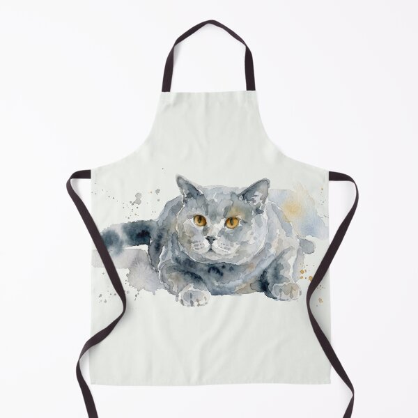 Item preview, British Shorthair Cat, Slate Gray Watercolor designed and sold by caracatita75.