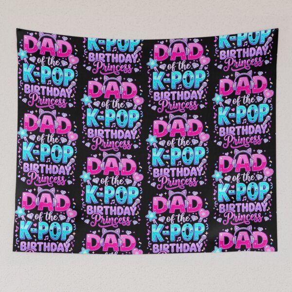 Item preview, Dad of the K-Pop Birthday Princess Gift designed and sold by Glow-Paw-Studio.