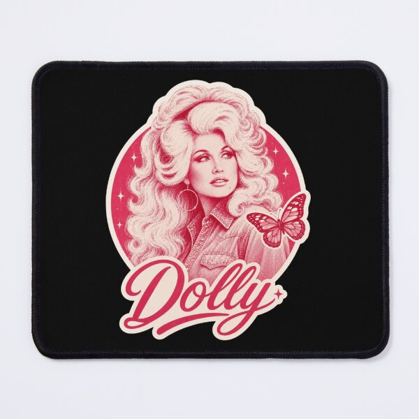 Item preview, Dolly Parton Pink Butterfly Memorial Portrait designed and sold by sheelaghgiombe.