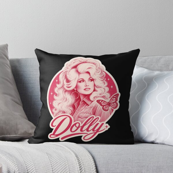 Item preview, Dolly Parton Pink Butterfly Memorial Portrait designed and sold by sheelaghgiombe.