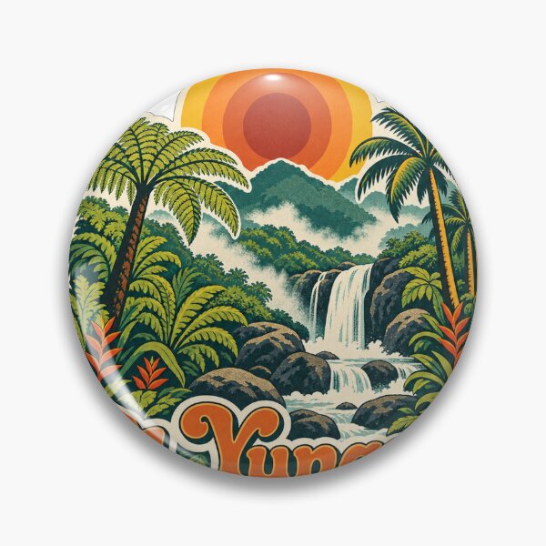 Item preview, Recuerdo de viaje de El Yunque Puerto Rico - Ilustración retro designed and sold by VisualArtsOasis.