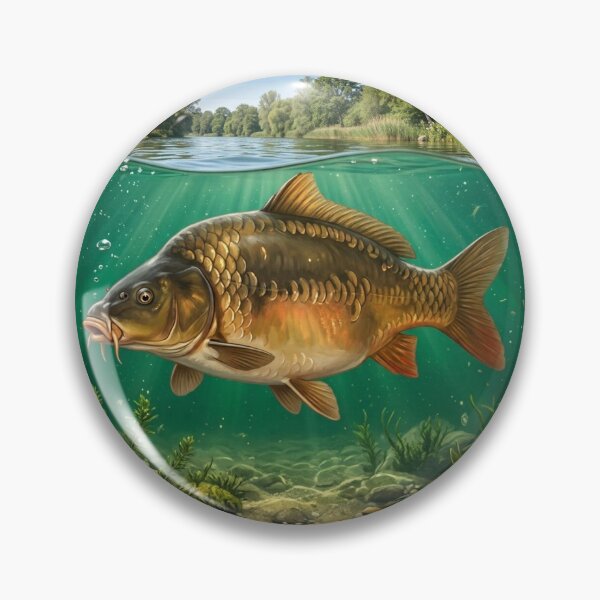 Item preview, Ilustración de carpa común – Leyendas de la pesca en agua dulce. designed and sold by Northbound Trail.