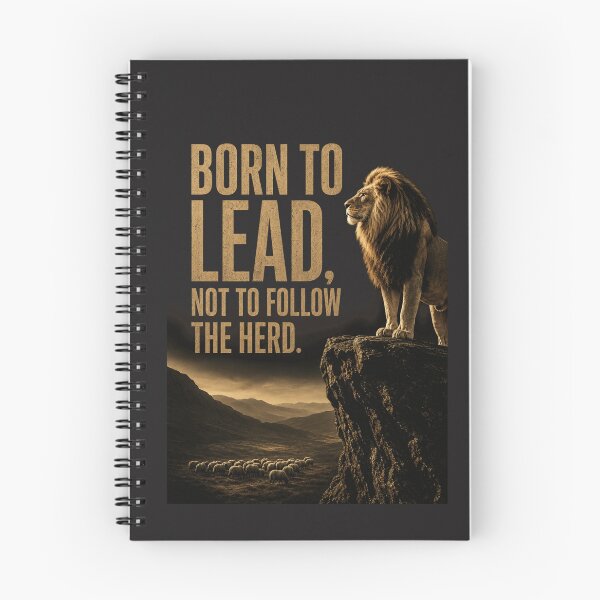 Item preview, Born To Lead Not To Follow The Herd - Motivational Lion Cliff Design designed and sold by Bennie Singh.