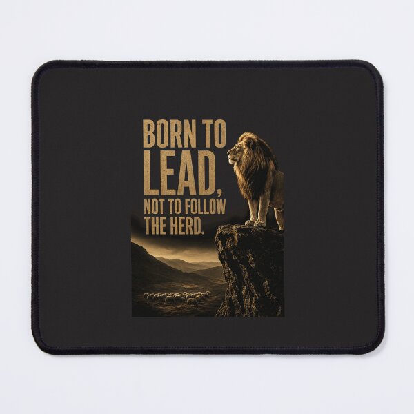 Item preview, Born To Lead Not To Follow The Herd - Motivational Lion Cliff Design designed and sold by Bennie Singh.