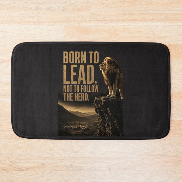 Item preview, Born To Lead Not To Follow The Herd - Motivational Lion Cliff Design designed and sold by Bennie Singh.