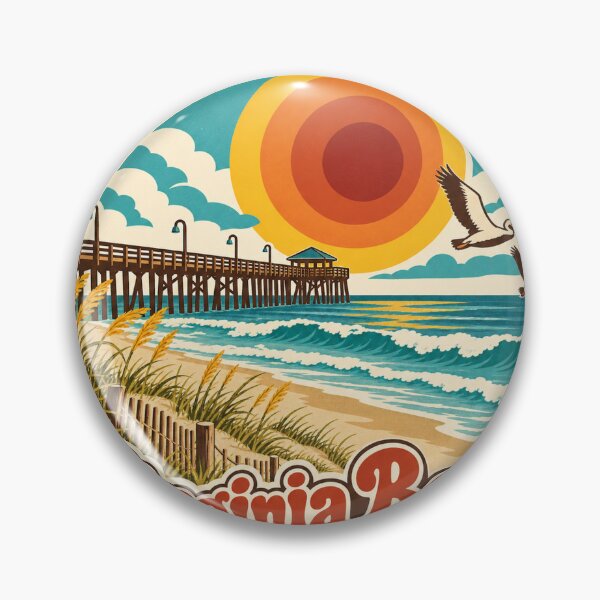 Item preview, Virginia Beach Virginia Travel Souvenir - Retro Illustration designed and sold by VisualArtsOasis.