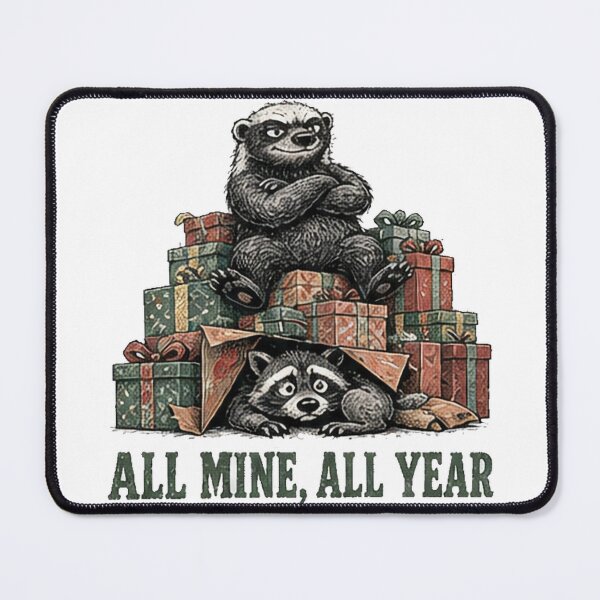 Item preview, Funny Honey Badger All Mine Christmas designed and sold by paintingnou.