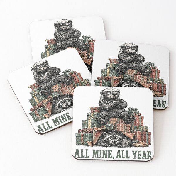 Item preview, Funny Honey Badger All Mine Christmas designed and sold by paintingnou.