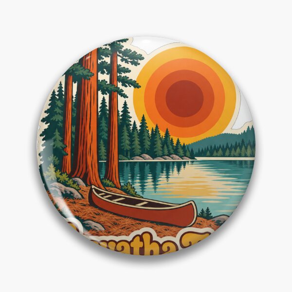 Item preview, Hiawatha Forest Michigan Travel Souvenir - Retro Illustration designed and sold by VisualArtsOasis.