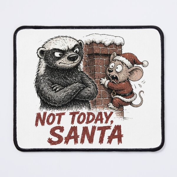 Item preview, Funny Honey Badger Not Today Santa Christmas designed and sold by paintingnou.
