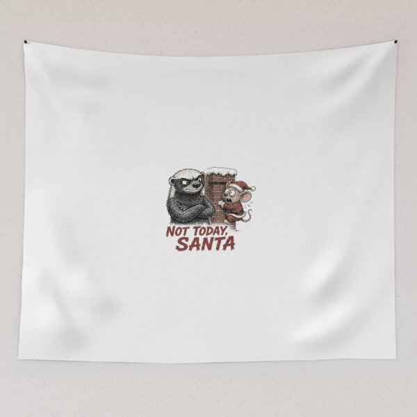 Item preview, Funny Honey Badger Not Today Santa Christmas designed and sold by paintingnou.