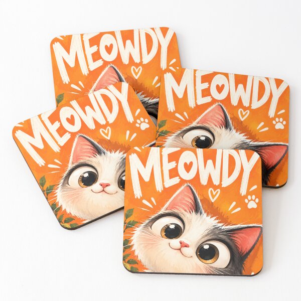 Item preview, Meowdy Cute Cat Lover Gift | Funny Kawaii Kitten designed and sold by AbstractAuraArt.