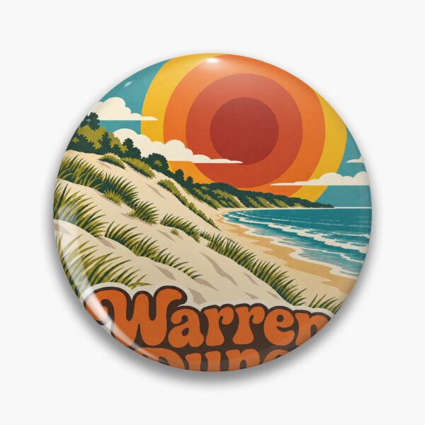 Item preview, Warren Dunes Michigan Travel Souvenir - Retro Illustration designed and sold by VisualArtsOasis.