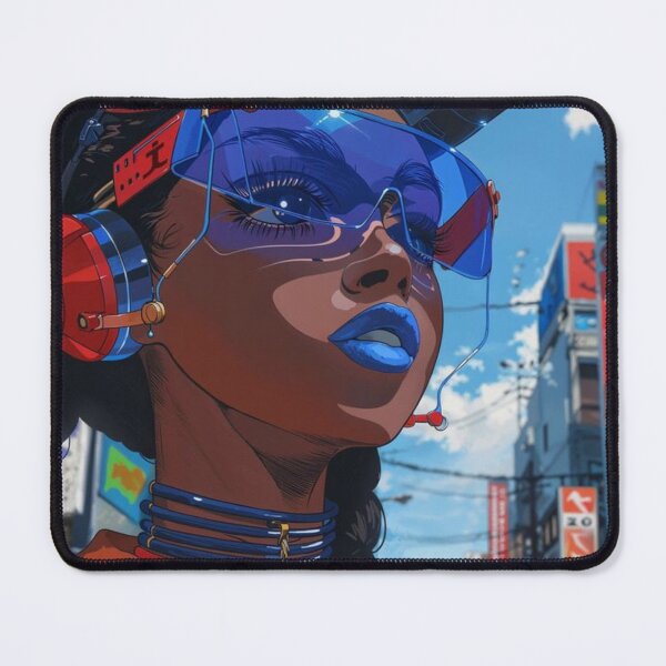 Item preview, Cyberpunk Woman Anime Art Futuristic Tokyo Street Style designed and sold by EatPrayLive.